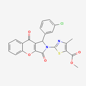 methyl 2-[1-(3-chlorophenyl)-3,9-dioxo-3,9-dihydrochromeno[2,3-c]pyrrol-2(1H)-yl]-4-methyl-1,3-thiazole-5-carboxylate