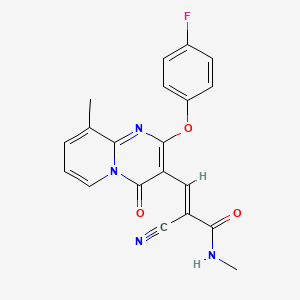 (2E)-2-cyano-3-[2-(4-fluorophenoxy)-9-methyl-4-oxo-4H-pyrido[1,2-a]pyrimidin-3-yl]-N-methylprop-2-enamide