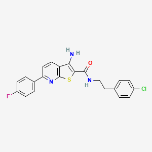 molecular formula C22H17ClFN3OS B11587268 3-amino-N-[2-(4-chlorophenyl)ethyl]-6-(4-fluorophenyl)thieno[2,3-b]pyridine-2-carboxamide 