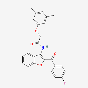 2-(3,5-dimethylphenoxy)-N-[2-(4-fluorobenzoyl)-1-benzofuran-3-yl]acetamide