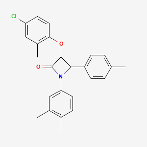 3-(4-Chloro-2-methylphenoxy)-1-(3,4-dimethylphenyl)-4-(4-methylphenyl)azetidin-2-one