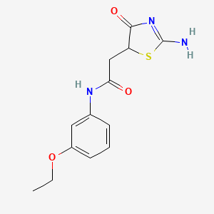 N-(3-ethoxyphenyl)-2-(2-imino-4-oxo-1,3-thiazolidin-5-yl)acetamide