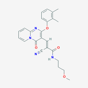 molecular formula C24H24N4O4 B11587353 (2E)-2-cyano-3-[2-(2,3-dimethylphenoxy)-4-oxo-4H-pyrido[1,2-a]pyrimidin-3-yl]-N-(3-methoxypropyl)prop-2-enamide 