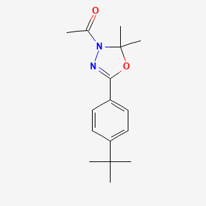 molecular formula C16H22N2O2 B11587361 1-[5-(4-tert-Butyl-phenyl)-2,2-dimethyl-[1,3,4]oxadiazol-3-yl]-ethanone 