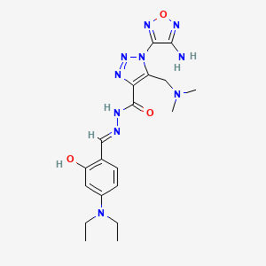 1-(4-Amino-1,2,5-oxadiazol-3-YL)-N'-[(E)-[4-(diethylamino)-2-hydroxyphenyl]methylidene]-5-[(dimethylamino)methyl]-1H-1,2,3-triazole-4-carbohydrazide