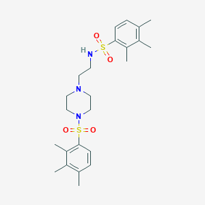 molecular formula C24H35N3O4S2 B11587440 2,3,4-trimethyl-N-(2-{4-[(2,3,4-trimethylphenyl)sulfonyl]piperazin-1-yl}ethyl)benzenesulfonamide 