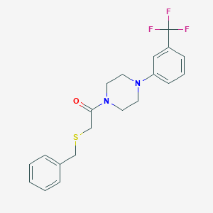 molecular formula C20H21F3N2OS B11587444 2-(Benzylsulfanyl)-1-{4-[3-(trifluoromethyl)phenyl]piperazin-1-yl}ethanone 