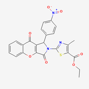 ethyl 4-methyl-2-[1-(4-nitrophenyl)-3,9-dioxo-3,9-dihydrochromeno[2,3-c]pyrrol-2(1H)-yl]-1,3-thiazole-5-carboxylate