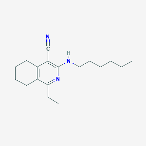 1-Ethyl-3-(hexylamino)-5,6,7,8-tetrahydroisoquinoline-4-carbonitrile