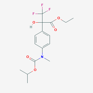 Ethyl 3,3,3-trifluoro-2-hydroxy-2-(4-{methyl[(propan-2-yloxy)carbonyl]amino}phenyl)propanoate