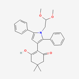 2-[1-(2,2-dimethoxyethyl)-2,5-diphenyl-1H-pyrrol-3-yl]-3-hydroxy-5,5-dimethylcyclohex-2-en-1-one