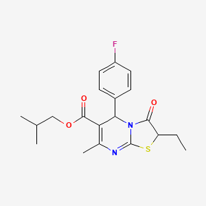 isobutyl 2-ethyl-5-(4-fluorophenyl)-7-methyl-3-oxo-2,3-dihydro-5H-[1,3]thiazolo[3,2-a]pyrimidine-6-carboxylate