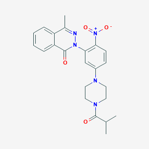 4-methyl-2-{5-[4-(2-methylpropanoyl)piperazin-1-yl]-2-nitrophenyl}phthalazin-1(2H)-one