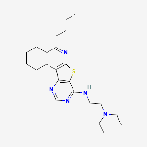 N-(8-butyl-11-thia-9,14,16-triazatetracyclo[8.7.0.02,7.012,17]heptadeca-1,7,9,12,14,16-hexaen-13-yl)-N',N'-diethylethane-1,2-diamine