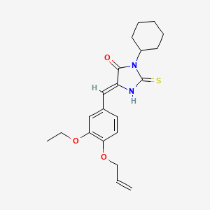 (5Z)-3-cyclohexyl-5-[3-ethoxy-4-(prop-2-en-1-yloxy)benzylidene]-2-thioxoimidazolidin-4-one