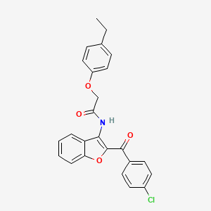 molecular formula C25H20ClNO4 B11587540 N-[2-(4-chlorobenzoyl)-1-benzofuran-3-yl]-2-(4-ethylphenoxy)acetamide 