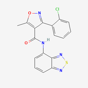 molecular formula C17H11ClN4O2S B11587555 N-(2,1,3-benzothiadiazol-4-yl)-3-(2-chlorophenyl)-5-methyl-1,2-oxazole-4-carboxamide 