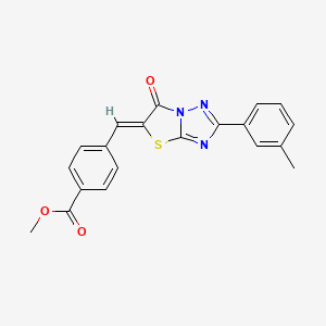 methyl 4-{(Z)-[2-(3-methylphenyl)-6-oxo[1,3]thiazolo[3,2-b][1,2,4]triazol-5(6H)-ylidene]methyl}benzoate