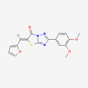 (5Z)-2-(3,4-dimethoxyphenyl)-5-(2-furylmethylene)[1,3]thiazolo[3,2-b][1,2,4]triazol-6(5H)-one