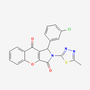 1-(3-Chlorophenyl)-2-(5-methyl-1,3,4-thiadiazol-2-yl)-1,2-dihydrochromeno[2,3-c]pyrrole-3,9-dione