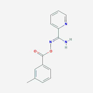 molecular formula C14H13N3O2 B11587619 N'-{[(3-methylphenyl)carbonyl]oxy}pyridine-2-carboximidamide 