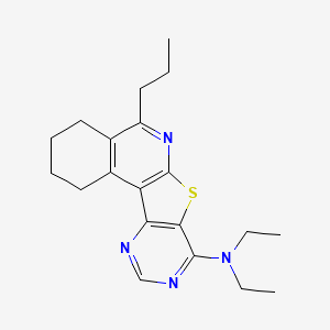 N,N-diethyl-8-propyl-11-thia-9,14,16-triazatetracyclo[8.7.0.02,7.012,17]heptadeca-1,7,9,12,14,16-hexaen-13-amine