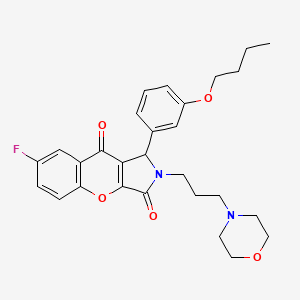 1-(3-Butoxyphenyl)-7-fluoro-2-[3-(morpholin-4-yl)propyl]-1,2-dihydrochromeno[2,3-c]pyrrole-3,9-dione