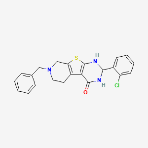 11-benzyl-5-(2-chlorophenyl)-8-thia-4,6,11-triazatricyclo[7.4.0.02,7]trideca-1(9),2(7)-dien-3-one