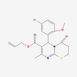 allyl 6-(5-bromo-2-methoxyphenyl)-8-methyl-4-oxo-3,4-dihydro-2H,6H-pyrimido[2,1-b][1,3]thiazine-7-carboxylate