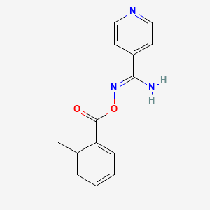 N'-[(2-methylbenzoyl)oxy]-4-pyridinecarboximidamide