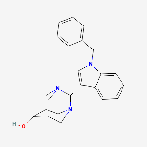 2-(1-Benzylindol-3-yl)-5,7-dimethyl-1,3-diazatricyclo[3.3.1.13,7]decan-6-ol