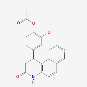 2-Methoxy-4-(3-oxo-1,2,3,4-tetrahydrobenzo[f]quinolin-1-yl)phenyl acetate