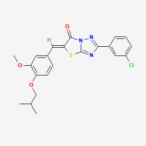 (5Z)-2-(3-chlorophenyl)-5-(4-isobutoxy-3-methoxybenzylidene)[1,3]thiazolo[3,2-b][1,2,4]triazol-6(5H)-one