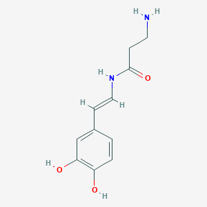 molecular formula C11H14N2O3 B115878 3-amino-N-[(E)-2-(3,4-dihydroxyphenyl)ethenyl]propanamide CAS No. 158018-58-7