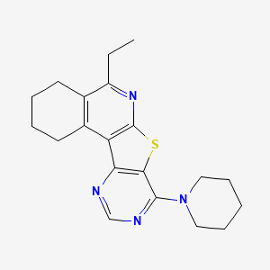 molecular formula C20H24N4S B11587803 8-ethyl-13-piperidin-1-yl-11-thia-9,14,16-triazatetracyclo[8.7.0.02,7.012,17]heptadeca-1,7,9,12,14,16-hexaene 