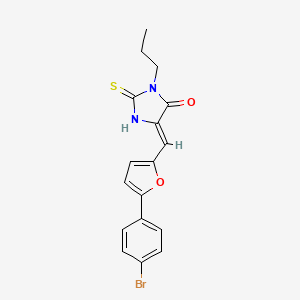 (5Z)-5-{[5-(4-bromophenyl)furan-2-yl]methylidene}-3-propyl-2-thioxoimidazolidin-4-one