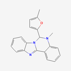 5-Methyl-6-(5-methylfuran-2-yl)-5,6-dihydrobenzimidazo[1,2-c]quinazoline