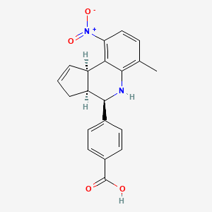 4-[(3aS,4R,9bR)-6-methyl-9-nitro-3a,4,5,9b-tetrahydro-3H-cyclopenta[c]quinolin-4-yl]benzoic acid