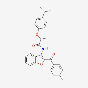 N-{2-[(4-methylphenyl)carbonyl]-1-benzofuran-3-yl}-2-[4-(propan-2-yl)phenoxy]propanamide