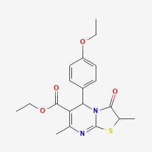 ethyl 5-(4-ethoxyphenyl)-2,7-dimethyl-3-oxo-2,3-dihydro-5H-[1,3]thiazolo[3,2-a]pyrimidine-6-carboxylate