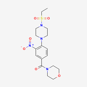 {4-[4-(Ethylsulfonyl)piperazin-1-yl]-3-nitrophenyl}(morpholin-4-yl)methanone