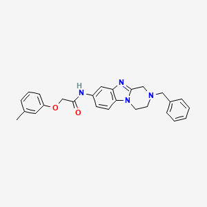 N-(2-benzyl-1,2,3,4-tetrahydropyrazino[1,2-a]benzimidazol-8-yl)-2-(3-methylphenoxy)acetamide