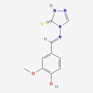 2-Methoxy-4-[(E)-[(3-sulfanyl-4H-1,2,4-triazol-4-YL)imino]methyl]phenol