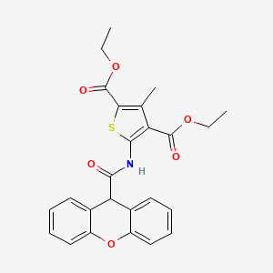 molecular formula C25H23NO6S B11587968 diethyl 3-methyl-5-[(9H-xanthen-9-ylcarbonyl)amino]thiophene-2,4-dicarboxylate 