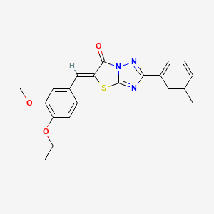 (5Z)-5-(4-ethoxy-3-methoxybenzylidene)-2-(3-methylphenyl)[1,3]thiazolo[3,2-b][1,2,4]triazol-6(5H)-one