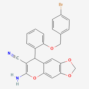 6-amino-8-{2-[(4-bromobenzyl)oxy]phenyl}-8H-[1,3]dioxolo[4,5-g]chromene-7-carbonitrile