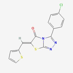 (6Z)-3-(4-chlorophenyl)-6-(thiophen-2-ylmethylidene)[1,3]thiazolo[2,3-c][1,2,4]triazol-5(6H)-one