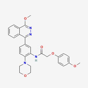 molecular formula C28H28N4O5 B11587987 2-(4-methoxyphenoxy)-N-[5-(4-methoxyphthalazin-1-yl)-2-(morpholin-4-yl)phenyl]acetamide 