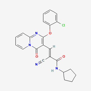 (2E)-3-[2-(2-chlorophenoxy)-4-oxo-4H-pyrido[1,2-a]pyrimidin-3-yl]-2-cyano-N-cyclopentylprop-2-enamide