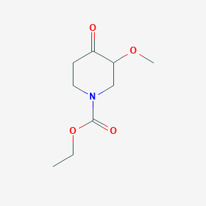 molecular formula C9H15NO4 B115880 Ethyl 3-methoxy-4-oxopiperidine-1-carboxylate CAS No. 156970-96-6